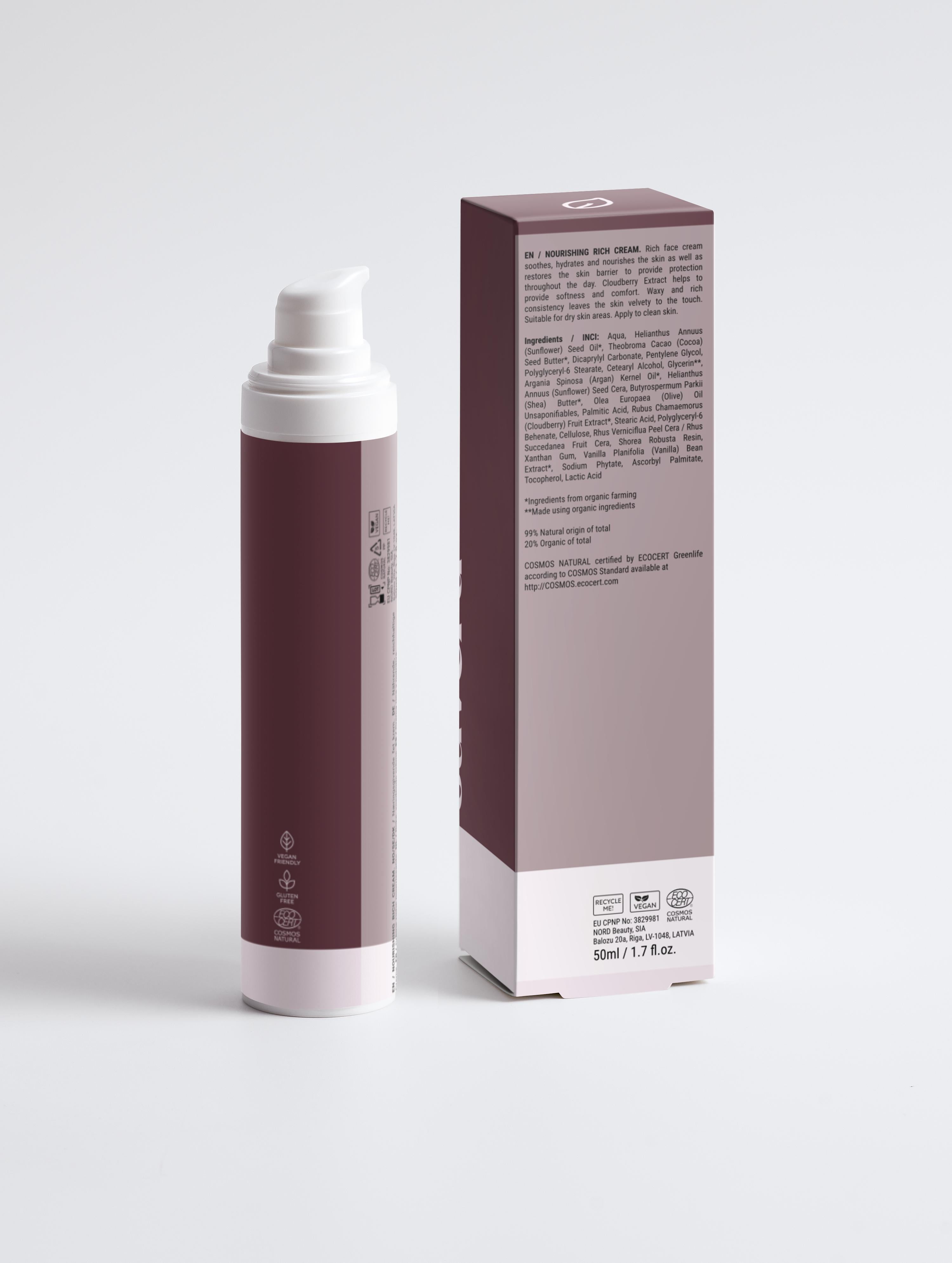 Velvety face cream with cocoa butter and cloudberry extract – Suvéra