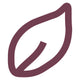 Purple leaf icon on a white background
